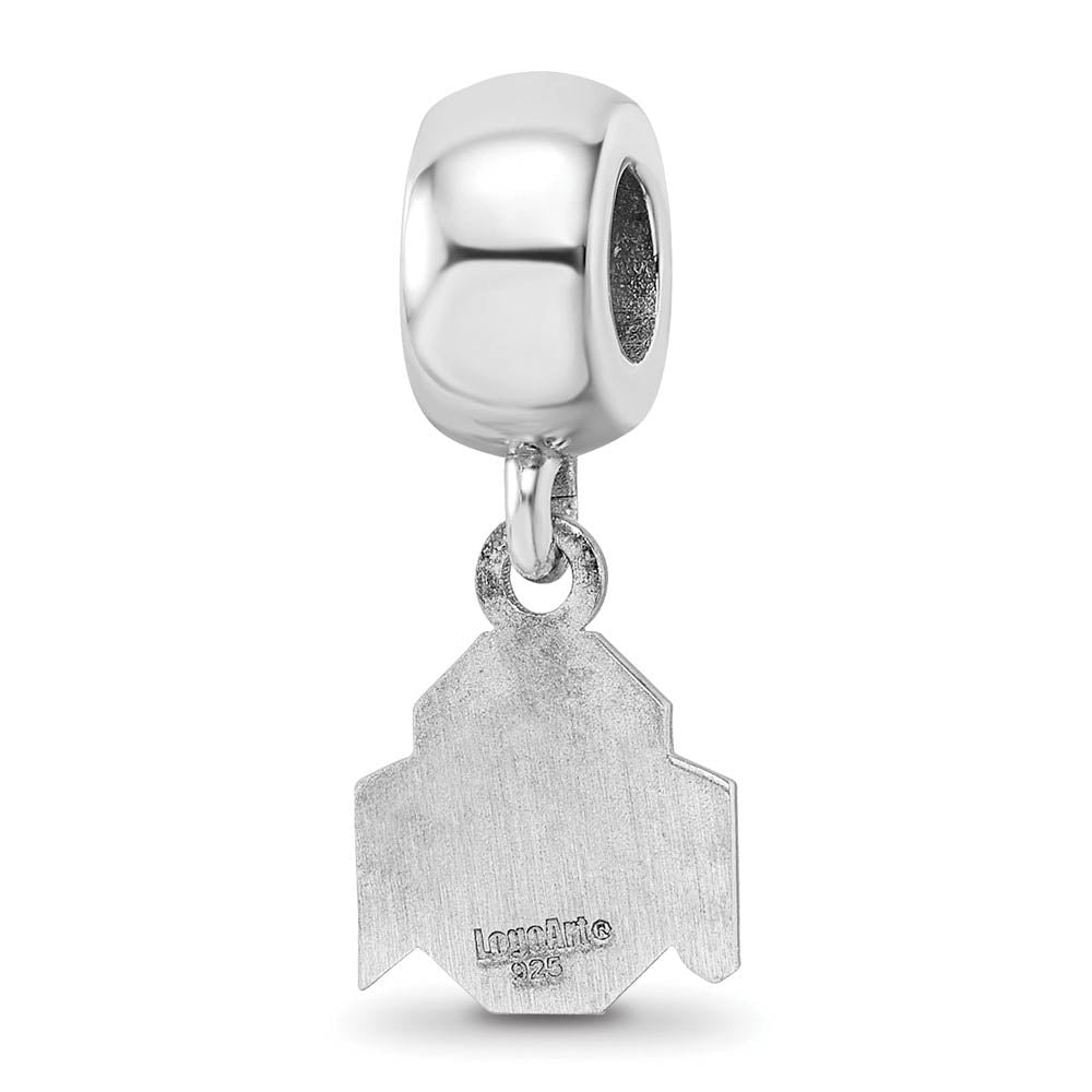 Alternate view of the Sterling Silver Ohio State University XS 'O' Dangle Bead Charm by The Black Bow Jewelry Co.