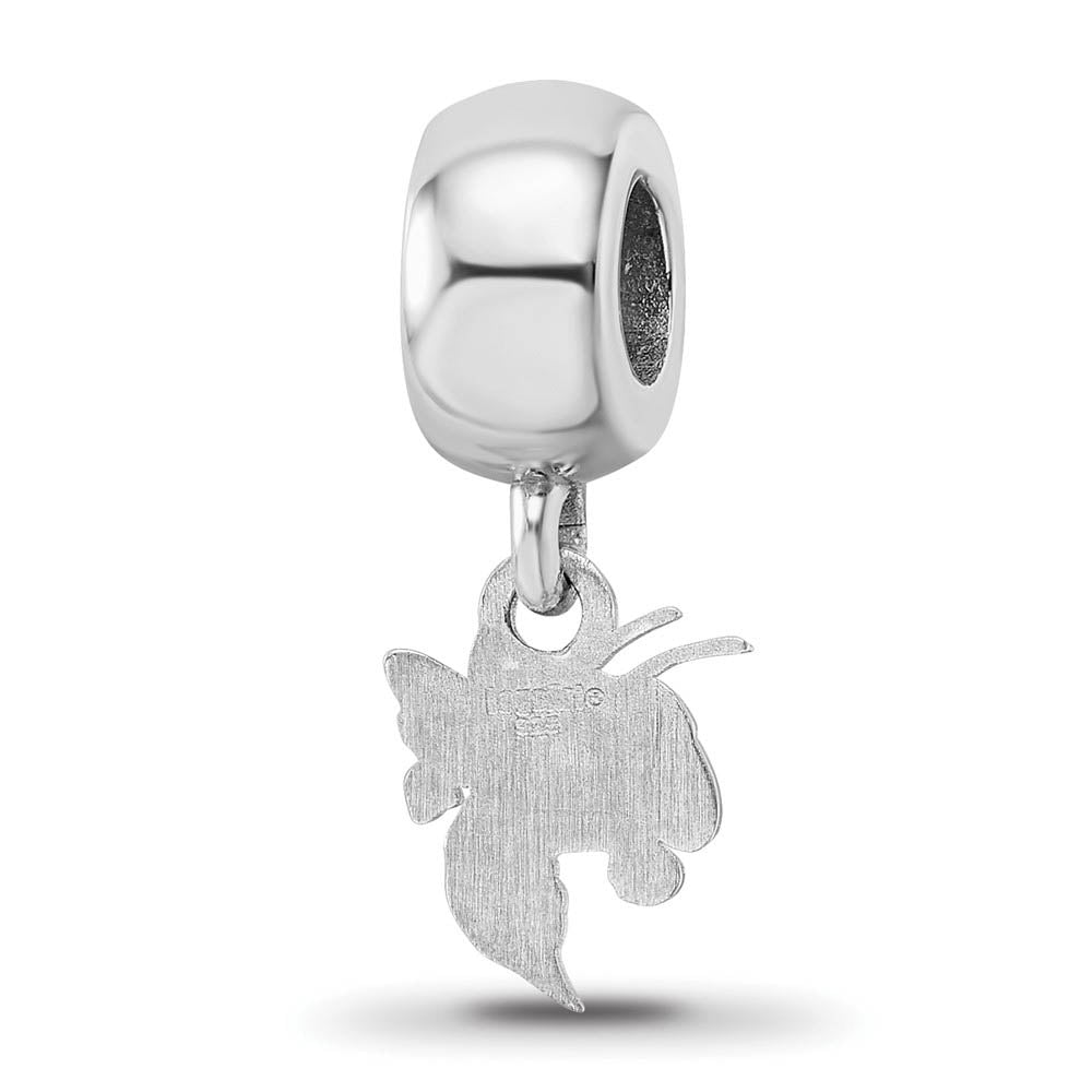 Alternate view of the Sterling Silver Georgia institute of Technology XS Dangle Bead Charm by The Black Bow Jewelry Co.