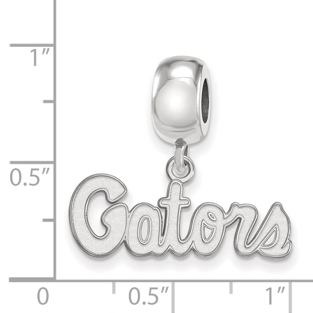 Alternate view of the Sterling Silver University of Florida XS Dangle Bead Charm by The Black Bow Jewelry Co.