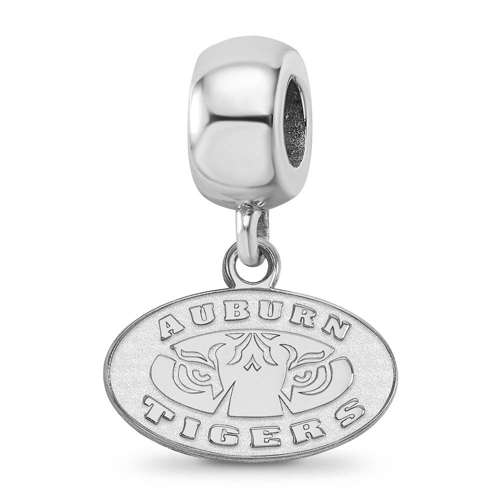 Sterling Silver Auburn University XS Dangle Bead Charm, Item B14183 by The Black Bow Jewelry Co.