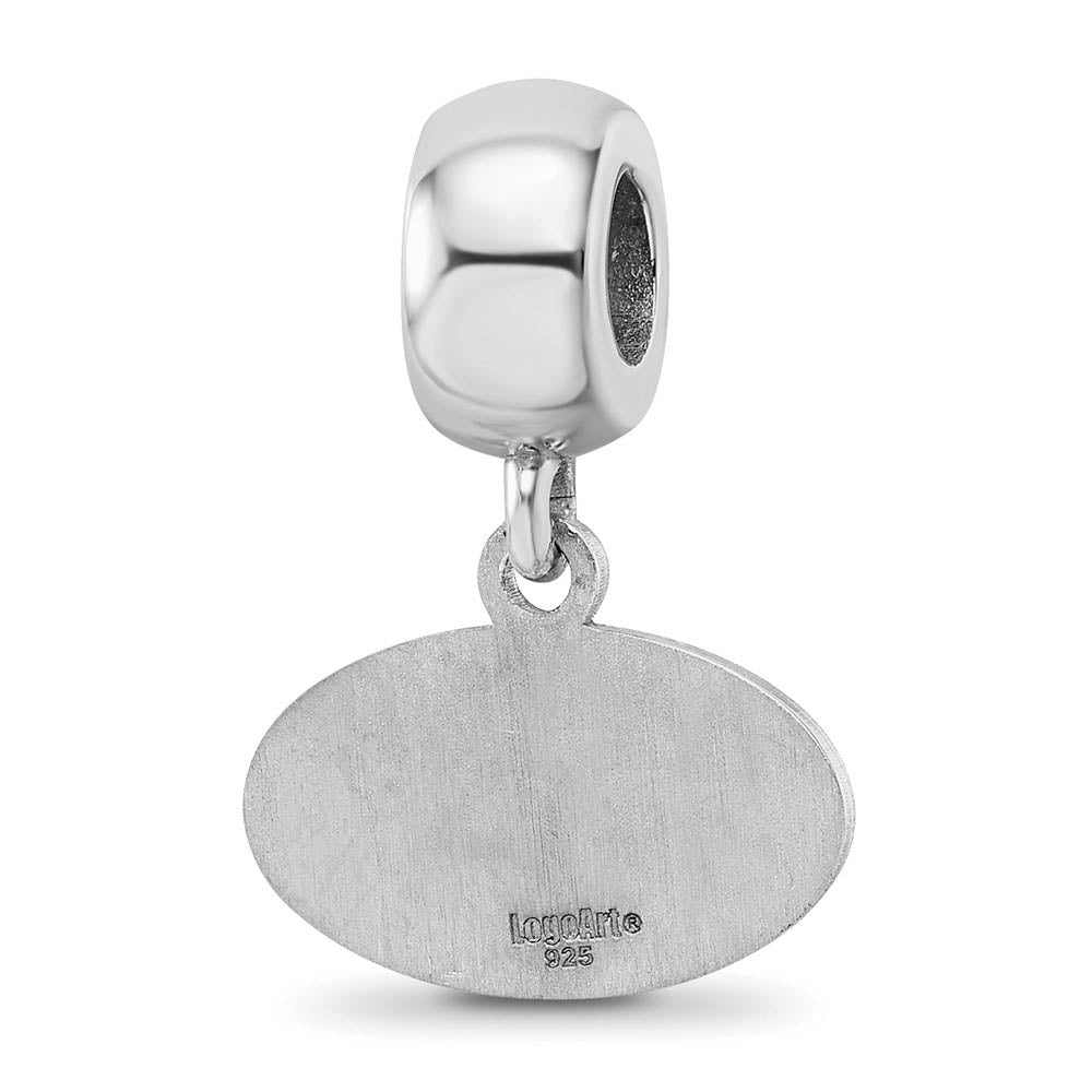 Alternate view of the Sterling Silver Auburn University XS Dangle Bead Charm by The Black Bow Jewelry Co.