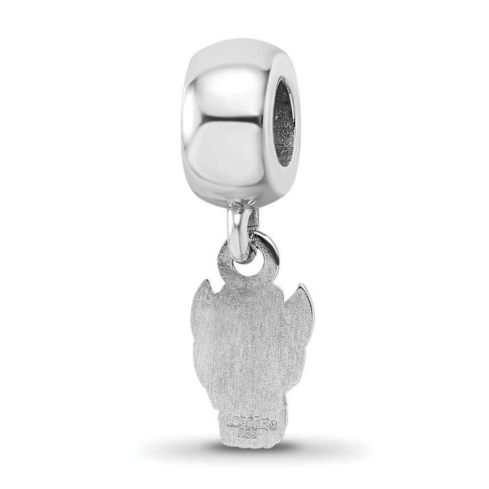 Alternate view of the Sterling Silver North Carolina State University XS Dangle Bead Charm by The Black Bow Jewelry Co.