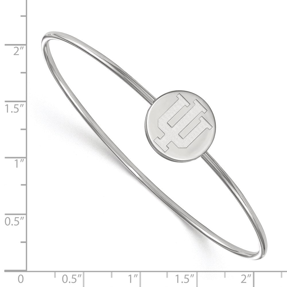 Alternate view of the Sterling Silver Indiana University Logo Bangle, 7 Inch by The Black Bow Jewelry Co.