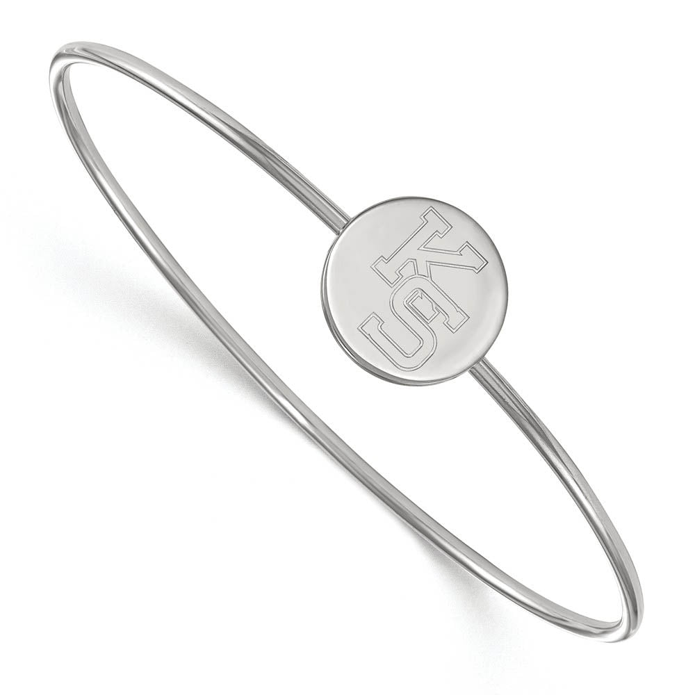 Sterling Silver Kansas State University Slip On Bangle, 7 Inch, Item B14400 by The Black Bow Jewelry Co.