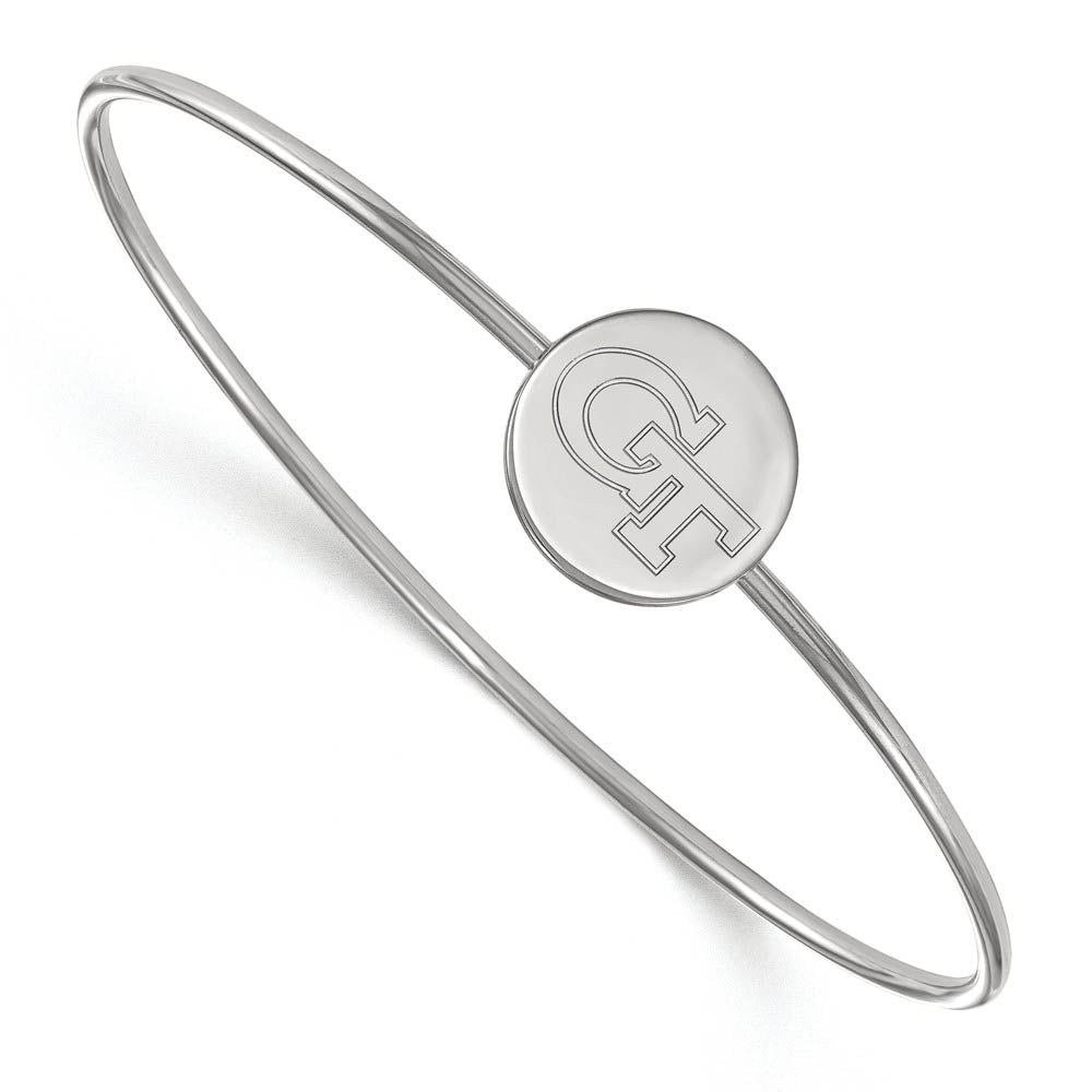Sterling Silver Georgia Technology Bangle, 7 Inch, Item B14427 by The Black Bow Jewelry Co.