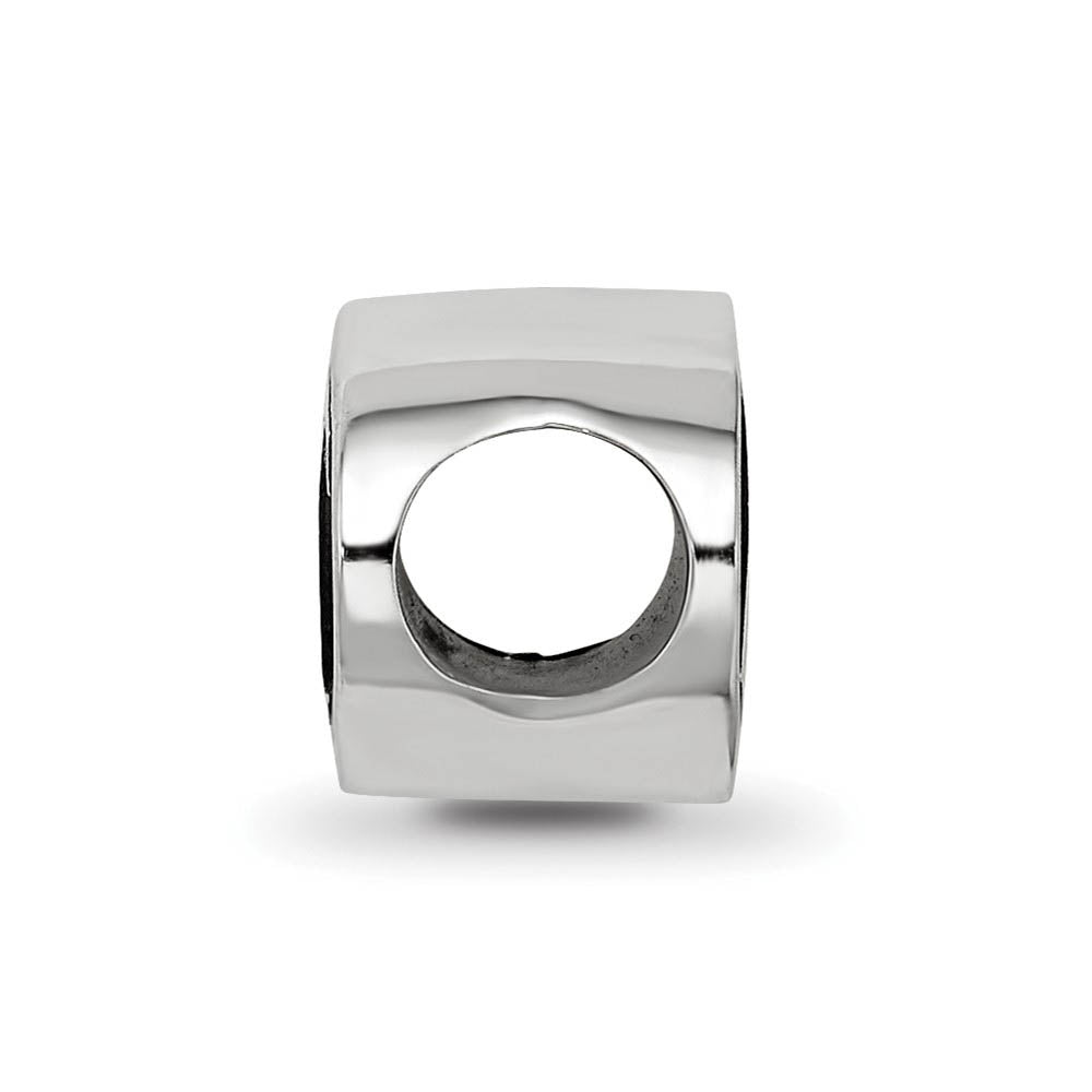 Alternate view of the Sterling Silver Alpha Chi Omega Letters Bead Charm by The Black Bow Jewelry Co.