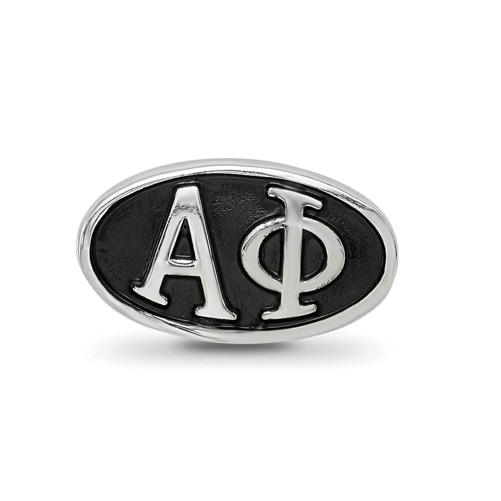 Alternate view of the Sterling Silver Alpha Phi Letters Bead Charm by The Black Bow Jewelry Co.