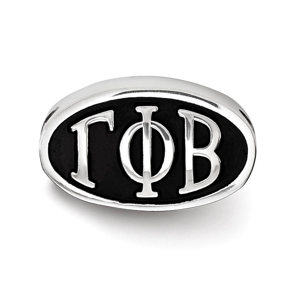 Alternate view of the Sterling Silver Gamma Phi Beta Letters Bead Charm by The Black Bow Jewelry Co.