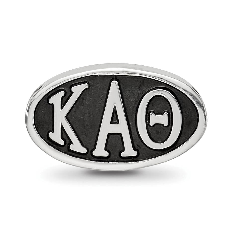 Alternate view of the Sterling Silver Kappa Alpha Theta Letters Bead Charm by The Black Bow Jewelry Co.