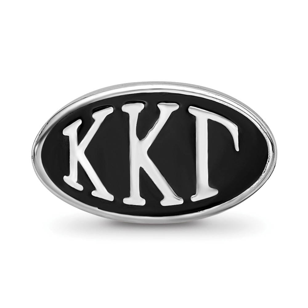 Alternate view of the Sterling Silver Kappa Kappa Gamma Letters Bead Charm by The Black Bow Jewelry Co.