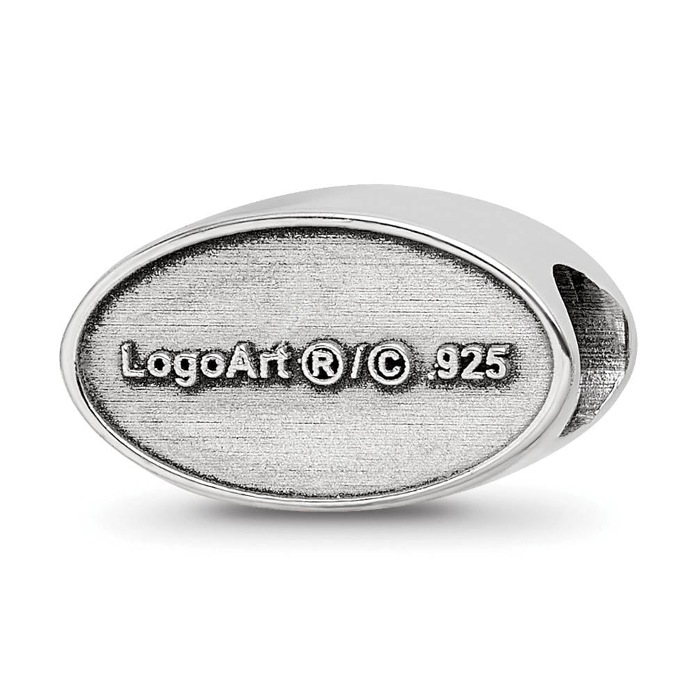 Alternate view of the Sterling Silver Kappa Kappa Gamma Letters Bead Charm by The Black Bow Jewelry Co.