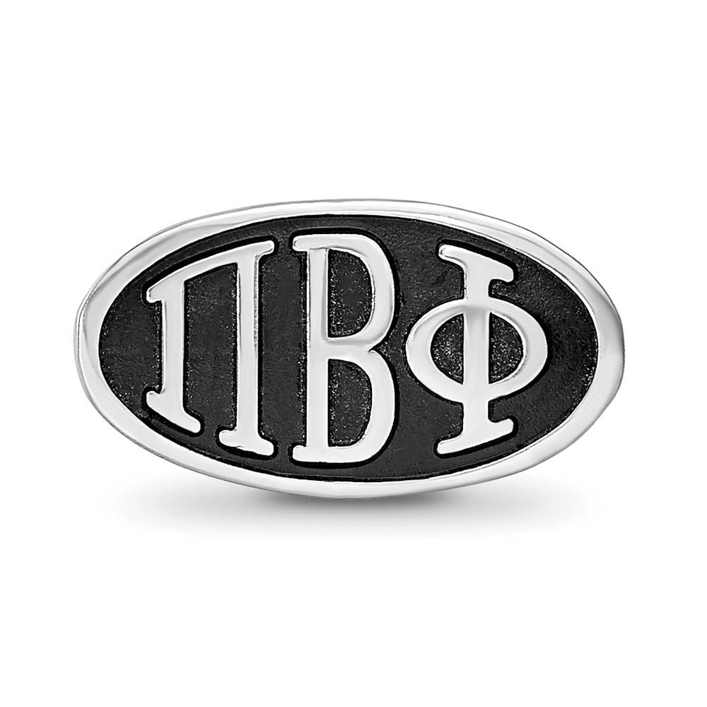 Alternate view of the Sterling Silver Pi Beta Phi Letters Bead Charm by The Black Bow Jewelry Co.