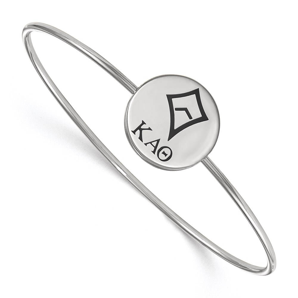Sterling Silver Kappa Alpha Theta Enamel Kite Bangle - 7 in., Item B15245 by The Black Bow Jewelry Co.