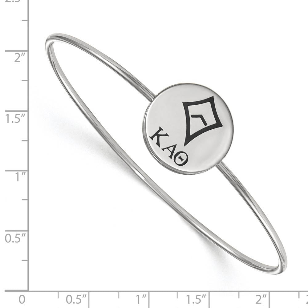 Alternate view of the Sterling Silver Kappa Alpha Theta Enamel Kite Bangle - 7 in. by The Black Bow Jewelry Co.