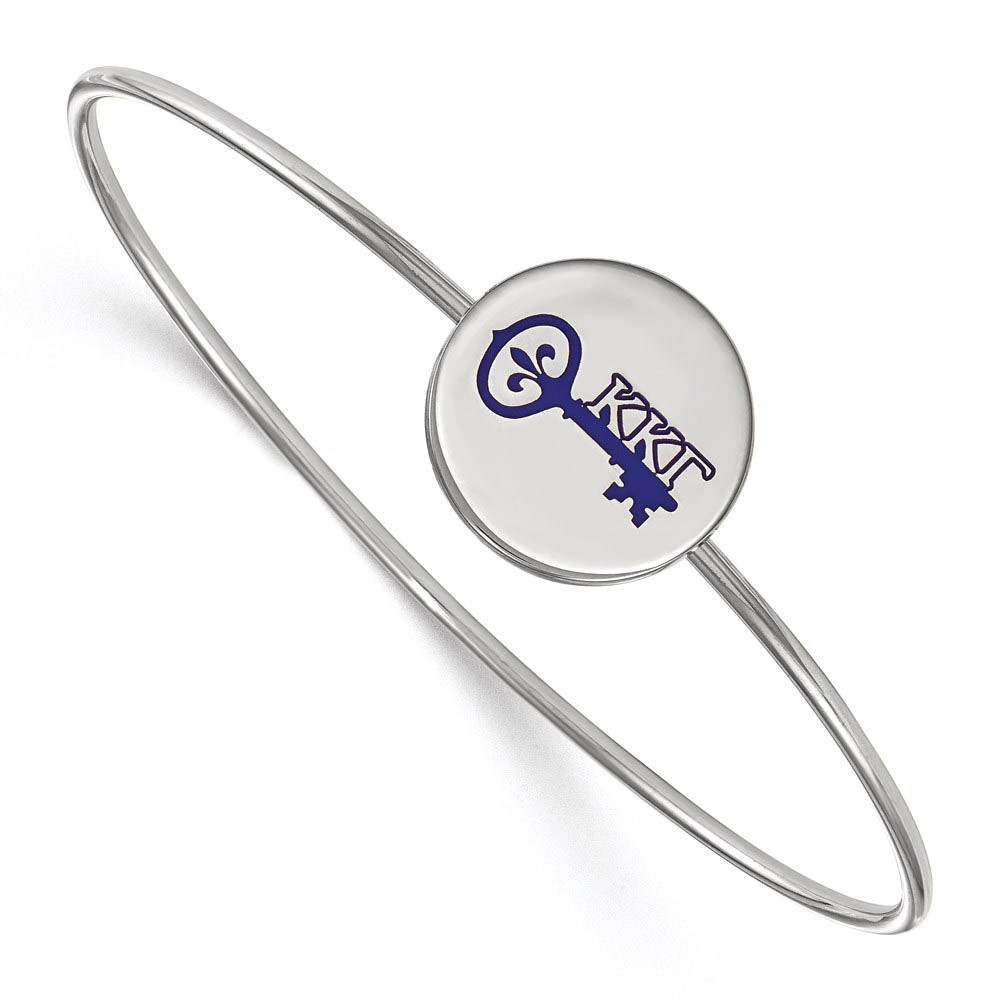 Sterling Silver Kappa Kappa Gamma Enamel Key Bangle - 7 in., Item B15259 by The Black Bow Jewelry Co.