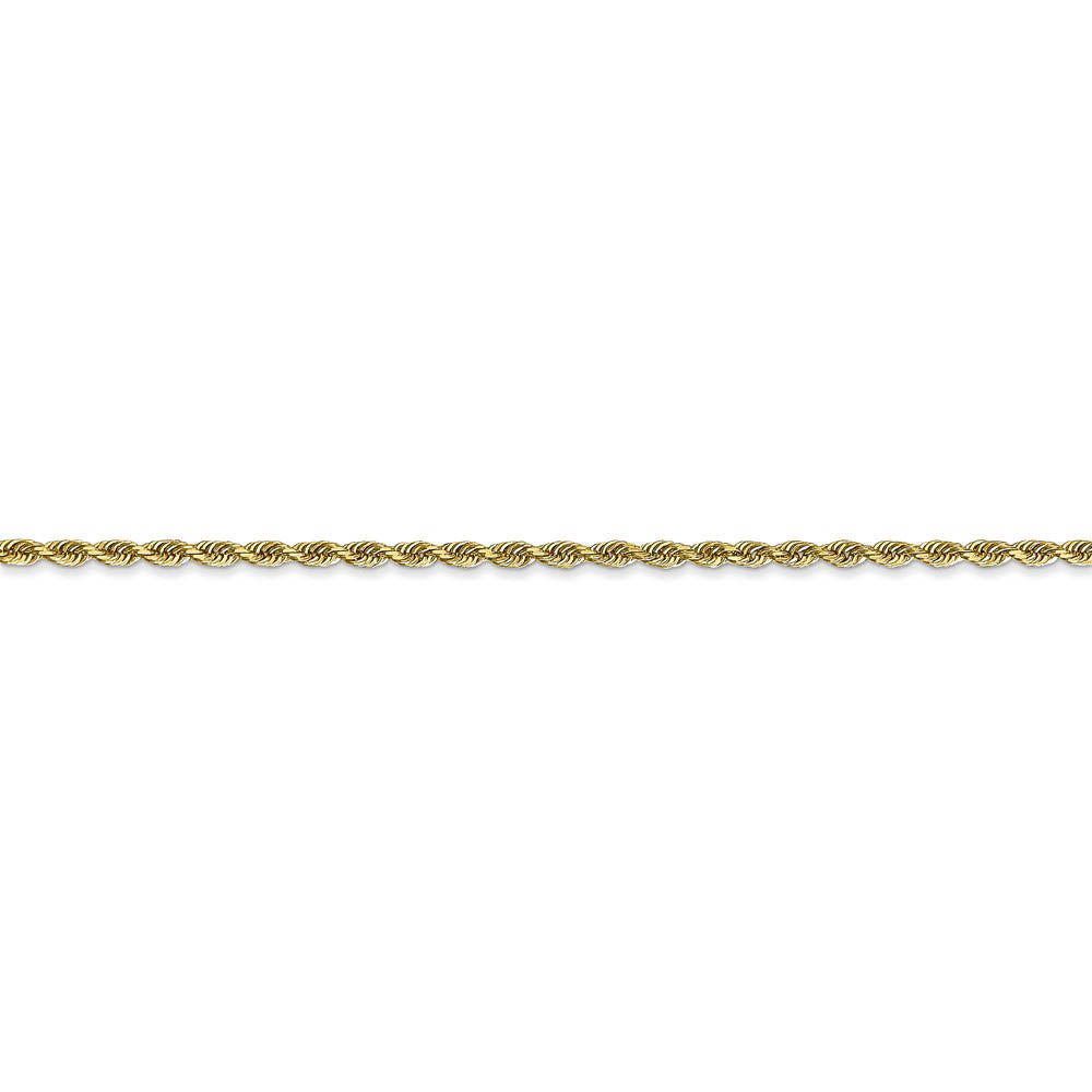 Alternate view of the 2mm 10k Yellow Gold D/C Quadruple Rope Chain Bracelet by The Black Bow Jewelry Co.