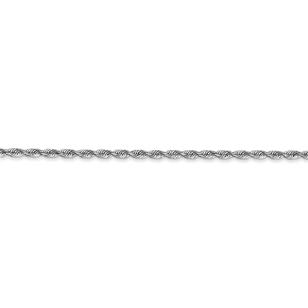 Alternate view of the 1.85mm 10k White Gold D/C Quadruple Rope Chain Bracelet by The Black Bow Jewelry Co.