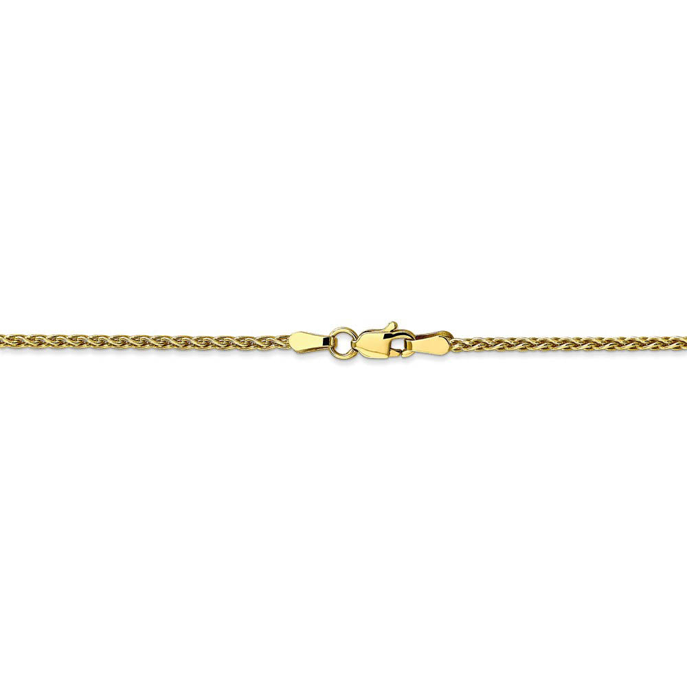 Alternate view of the 1.75mm 10k Yellow Gold Parisian Wheat Chain Bracelet by The Black Bow Jewelry Co.