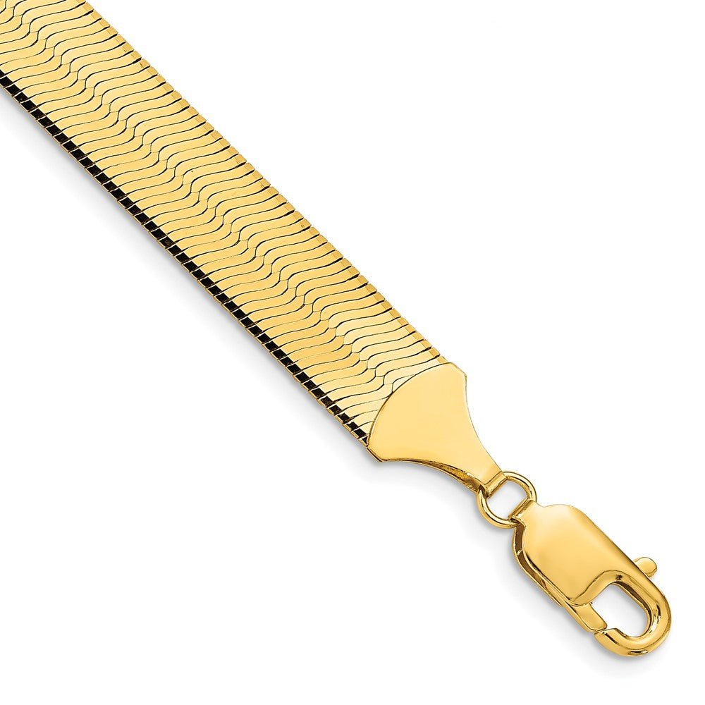 14k hotsell Yellow Gold Herringbone Chain Bracelet