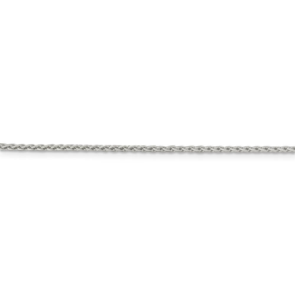 Alternate view of the 1.5mm Sterling Silver Diamond Cut Solid Round Spiga Chain Bracelet by The Black Bow Jewelry Co.