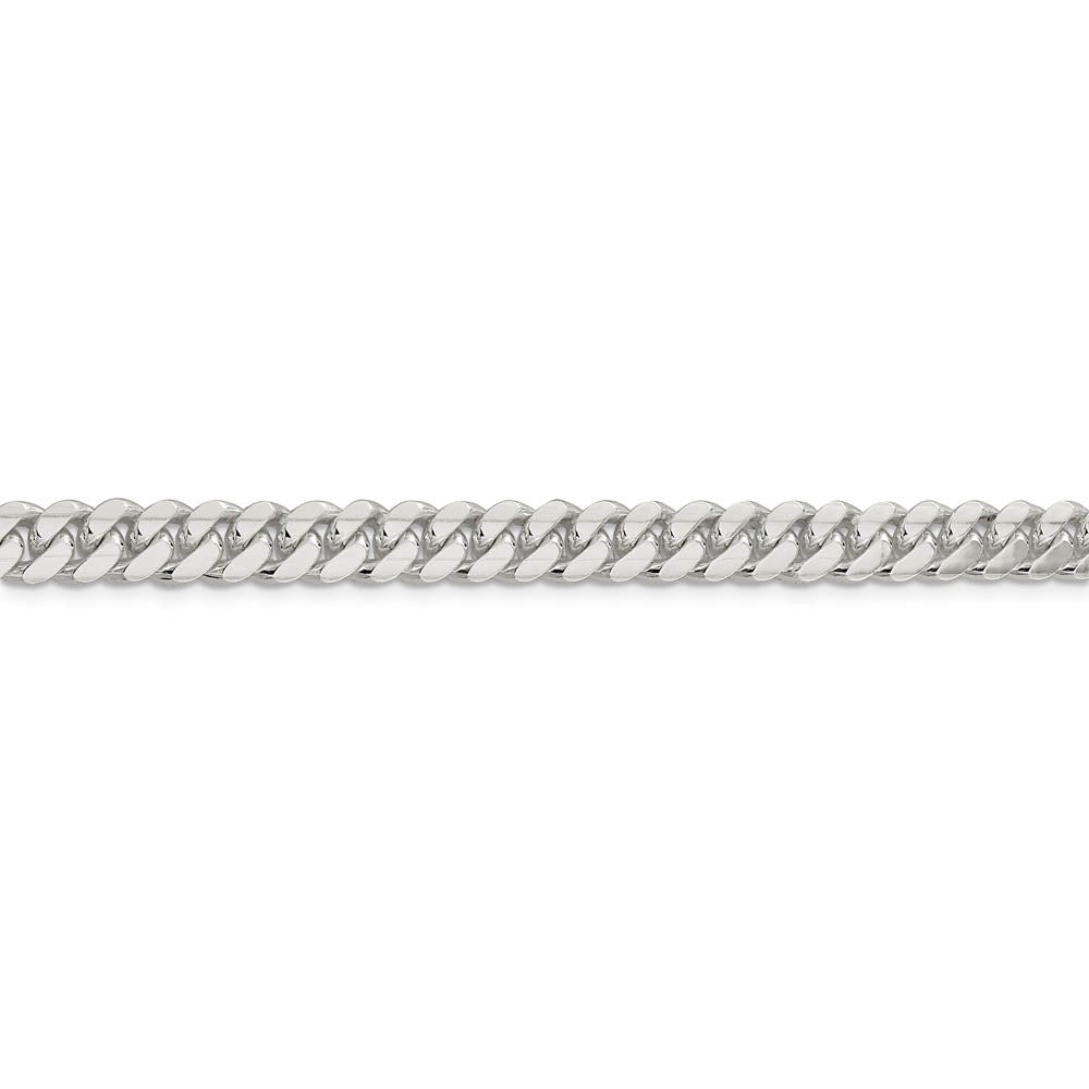 Alternate view of the Men's 7.25mm Sterling Silver Solid Domed Curb Chain Bracelet by The Black Bow Jewelry Co.
