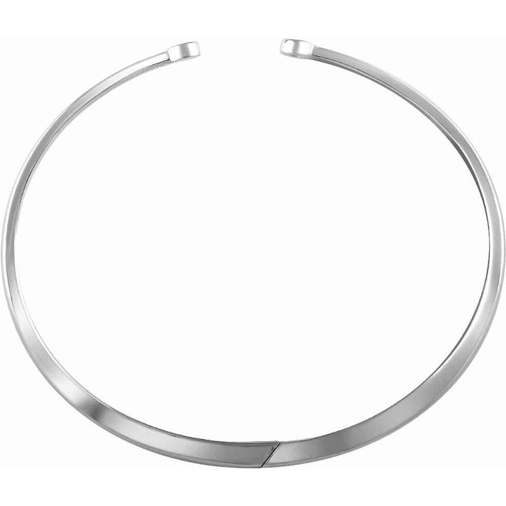 Alternate view of the 14k White Gold 1/6 Ctw Diamond Hinged Cuff Bracelet, 7 Inch by The Black Bow Jewelry Co.