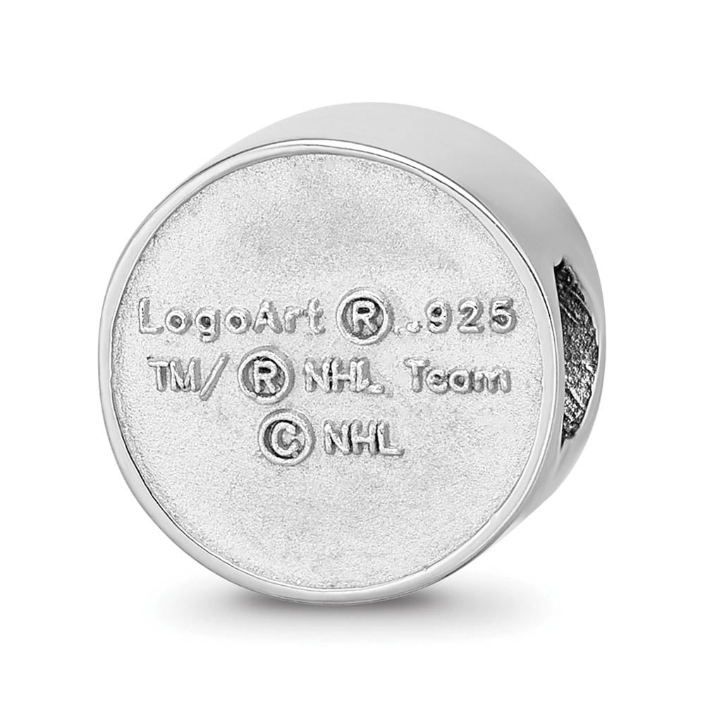 Alternate view of the Sterling Silver NHL Boston Bruins Enamel Bead Charm by The Black Bow Jewelry Co.