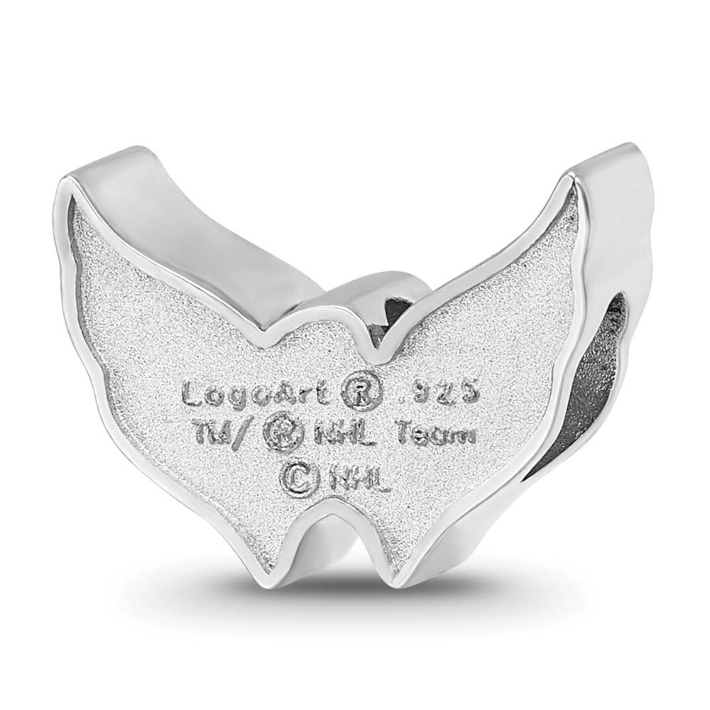 Alternate view of the Sterling Silver NHL Washington Capitals Enamel Bead Charm by The Black Bow Jewelry Co.