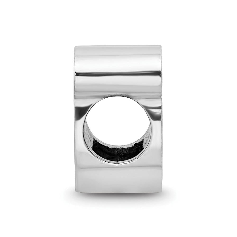 Alternate view of the Sterling Silver NHL New Jersey Devils Enamel Bead Charm by The Black Bow Jewelry Co.