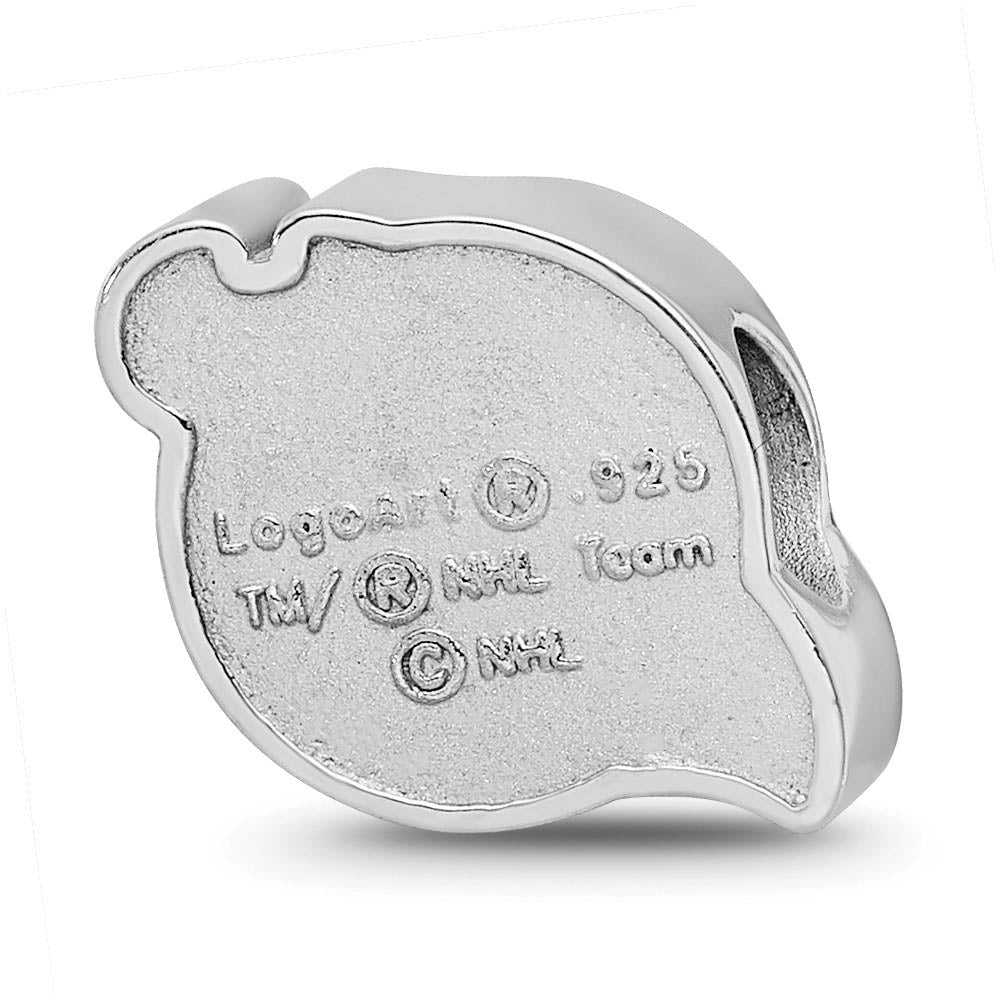 Alternate view of the Sterling Silver NHL New Jersey Devils Enamel Bead Charm by The Black Bow Jewelry Co.