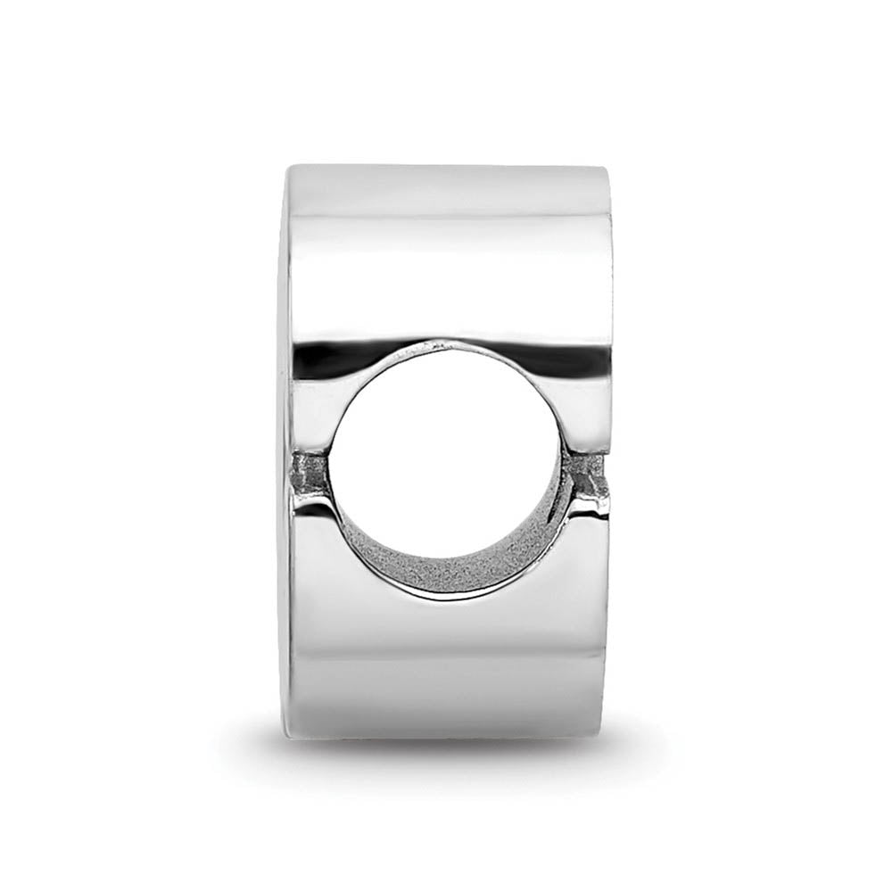 Alternate view of the Sterling Silver NHL Calgary Flames Flaming Enamel Bead Charm by The Black Bow Jewelry Co.