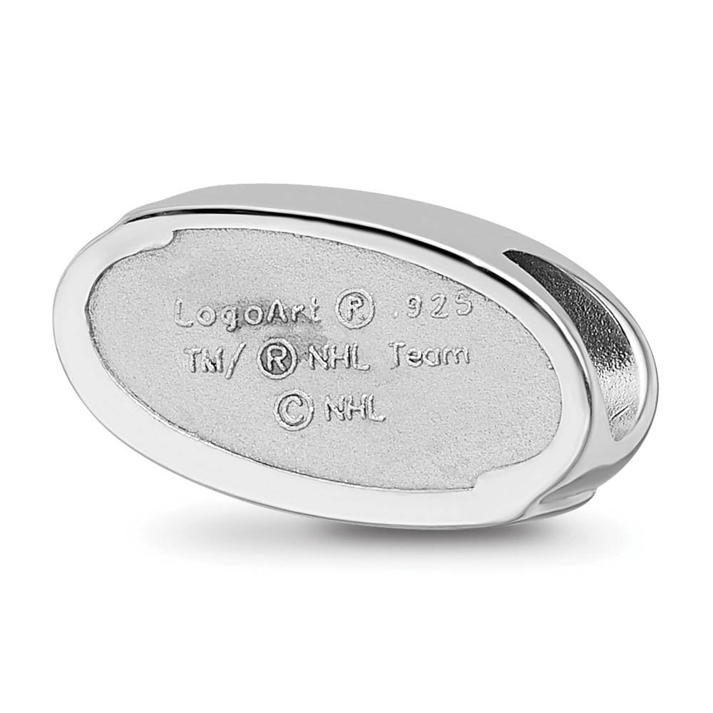 Alternate view of the Sterling Silver NHL Carolina Hurricanes Enamel Bead Charm by The Black Bow Jewelry Co.