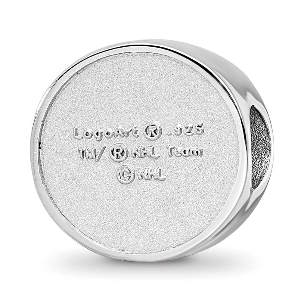 Alternate view of the Sterling Silver NHL New York Islanders Enamel Bead Charm by The Black Bow Jewelry Co.