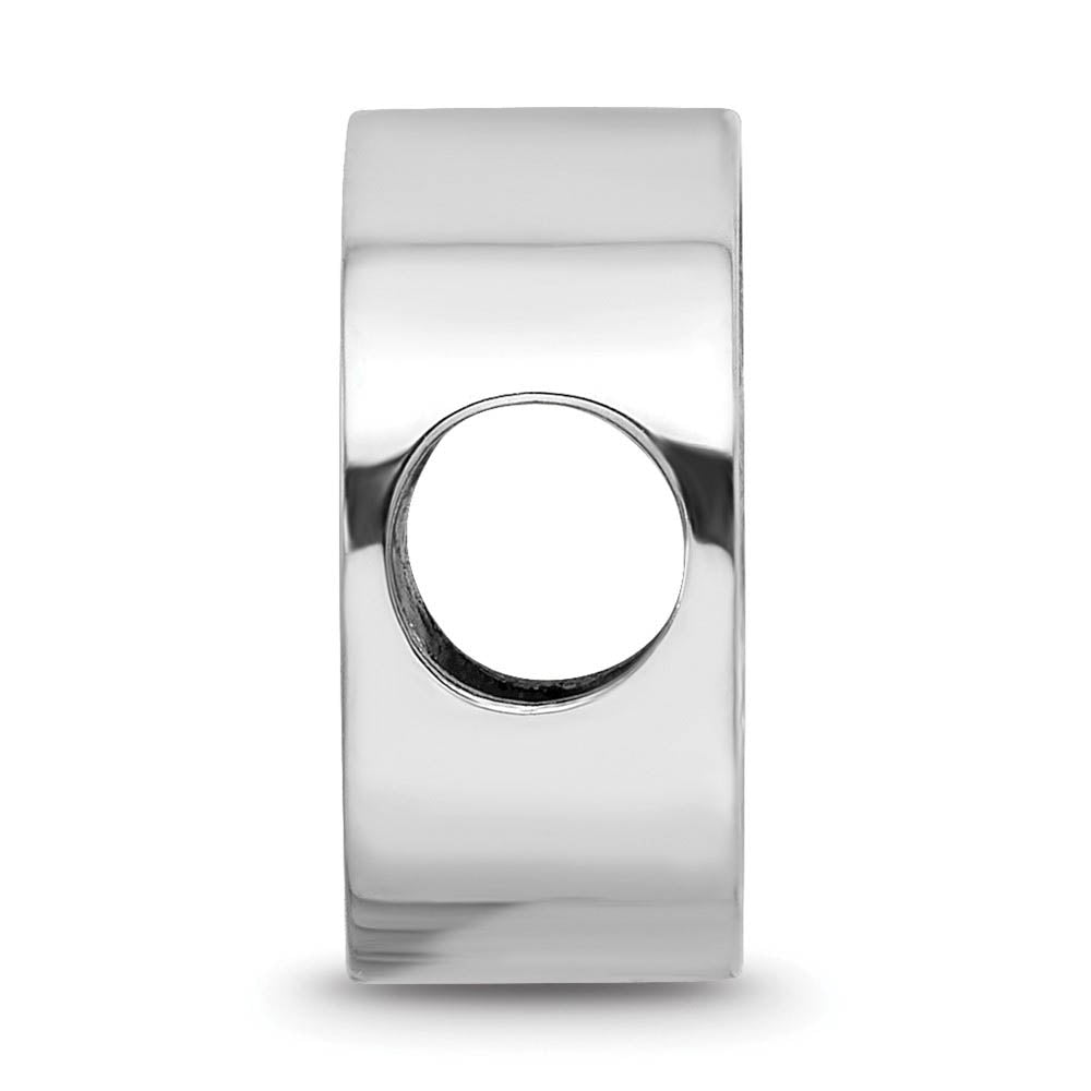 Alternate view of the Sterling Silver NHL Edmonton Oilers Enamel Bead Charm by The Black Bow Jewelry Co.