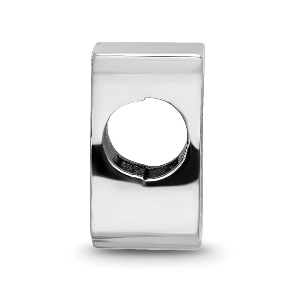 Alternate view of the Sterling Silver NHL New York Rangers Enamel Bead Charm by The Black Bow Jewelry Co.