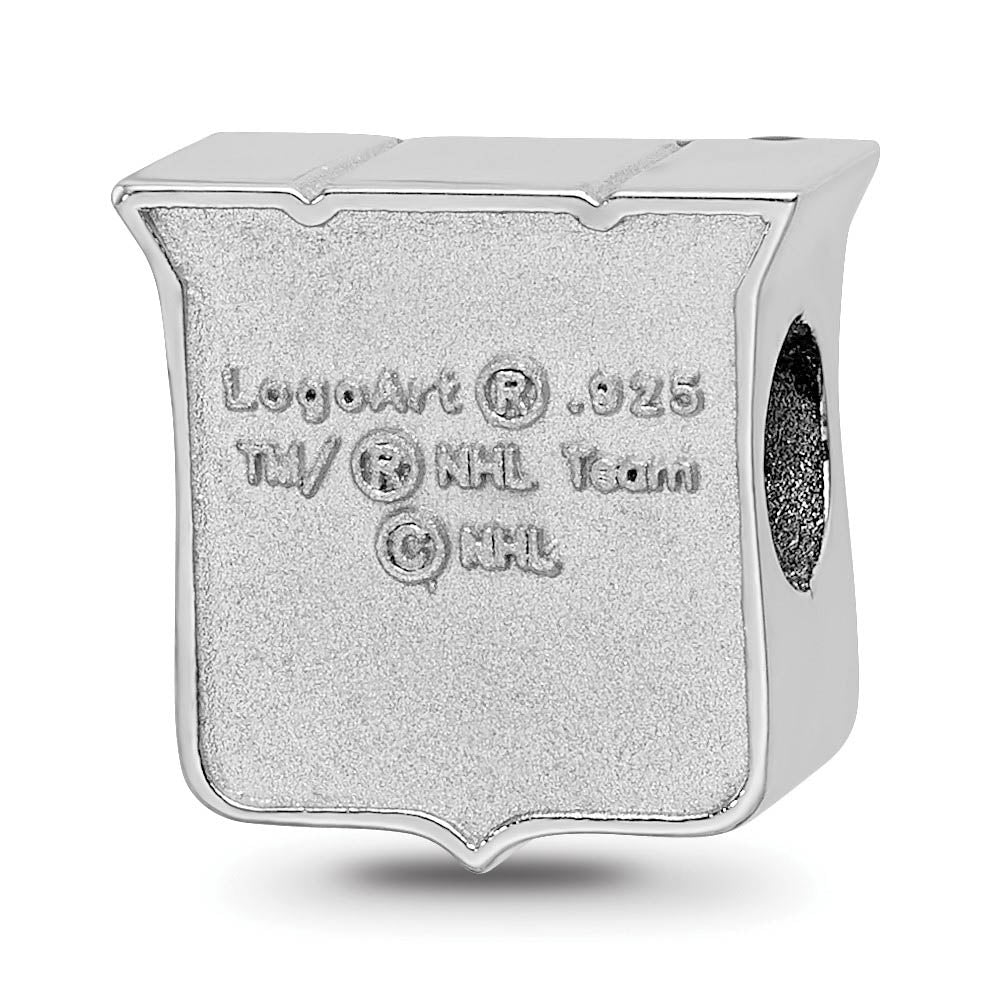 Alternate view of the Sterling Silver NHL New York Rangers Enamel Bead Charm by The Black Bow Jewelry Co.