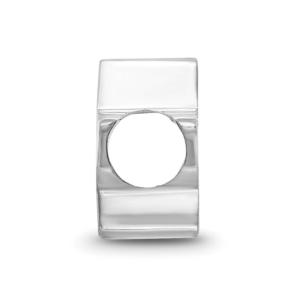 Alternate view of the Sterling Silver NHL Dallas Stars Enamel Bead Charm by The Black Bow Jewelry Co.