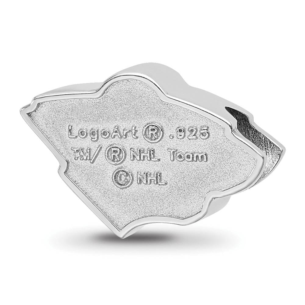 Alternate view of the Sterling Silver NHL Minnesota Wild Enamel Bead Charm by The Black Bow Jewelry Co.