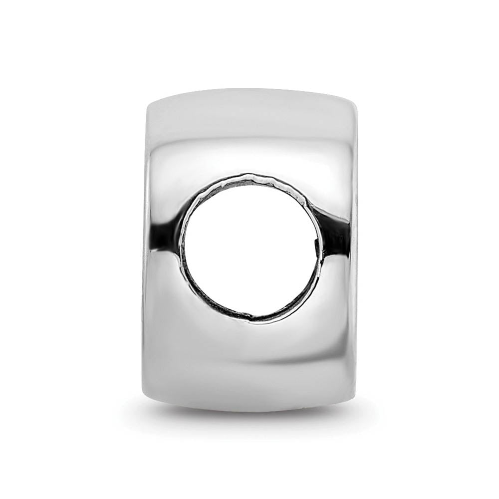 Alternate view of the Sterling Silver NHL Boston Bruins Cushion Enamel Bead Charm by The Black Bow Jewelry Co.