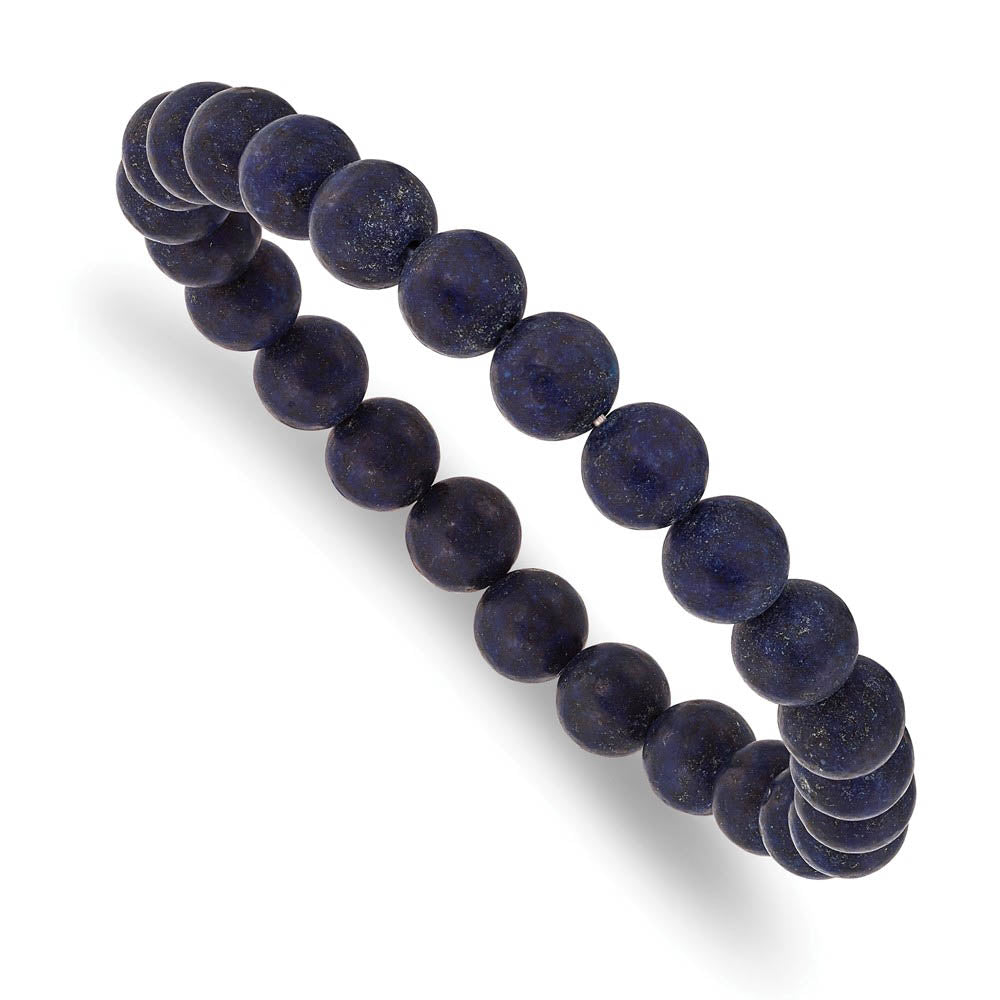 Alternate view of the 8mm Colorful Agate Beaded Stretch Bracelet, 6.75 Inch by The Black Bow Jewelry Co.