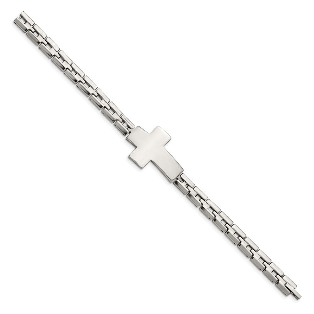 New stainless steel cross bracelet on sale 8 inch length