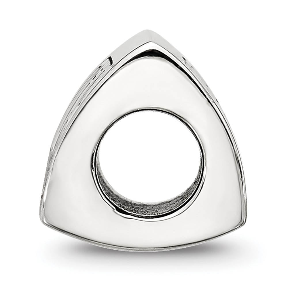 Alternate view of the Sterling Silver 2025 Graduation 3-Sided Trilogy Bead Charm by The Black Bow Jewelry Co.