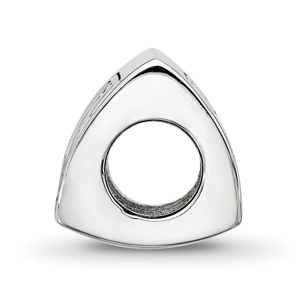 Alternate view of the Sterling Silver 2026 Graduation 3-Sided Trilogy Bead Charm by The Black Bow Jewelry Co.