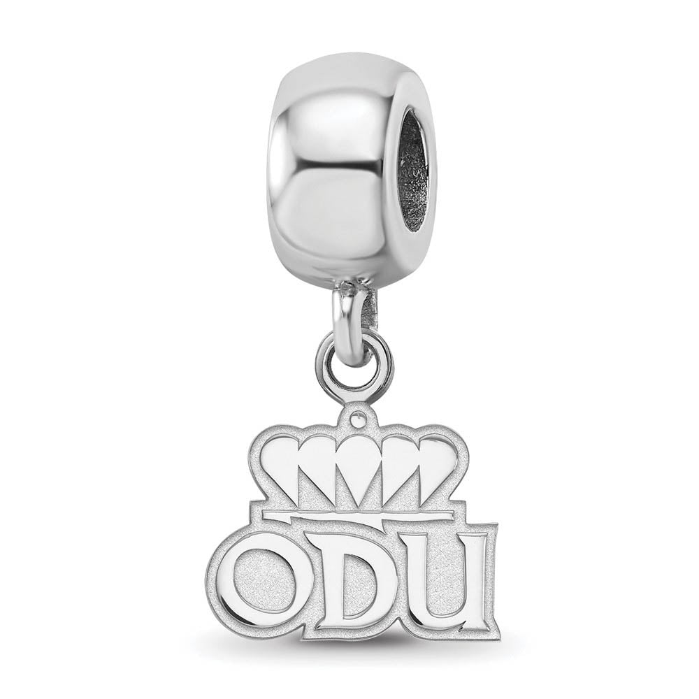Sterling Silver Rhodium Plated Old Dominion U. XS Dangle Bead Charm, Item B19040 by The Black Bow Jewelry Co.