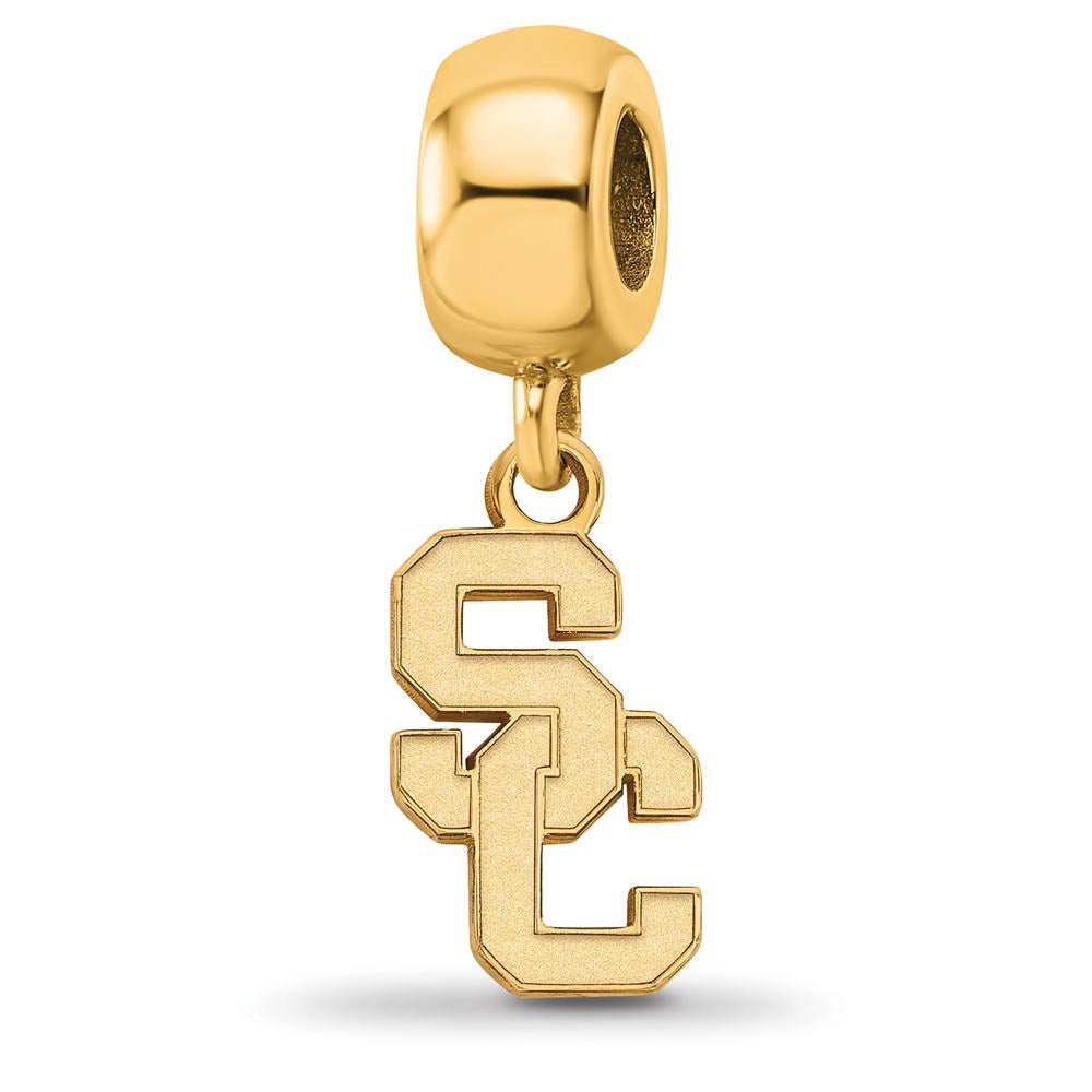 14K Yellow Gold Plated Sterling Silver Southern Calif SM Dangle Bead, Item B19066 by The Black Bow Jewelry Co.