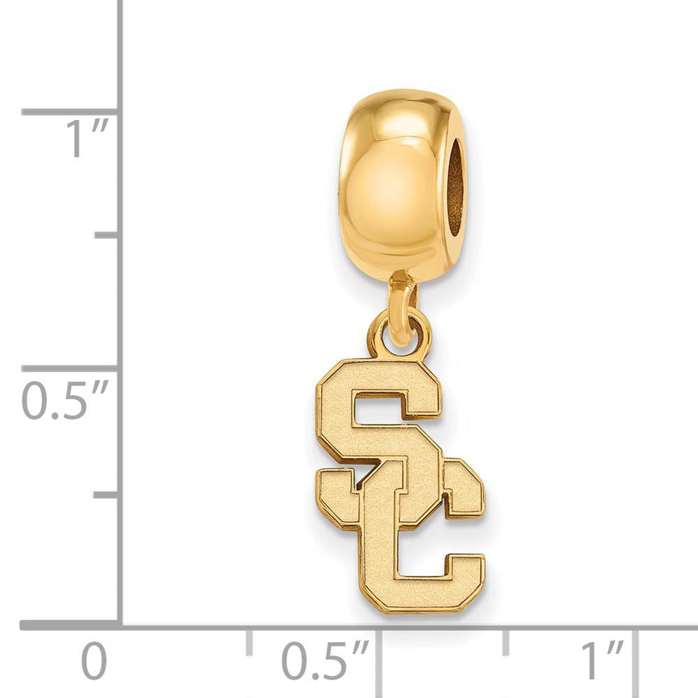 Alternate view of the 14K Yellow Gold Plated Sterling Silver Southern Calif SM Dangle Bead by The Black Bow Jewelry Co.