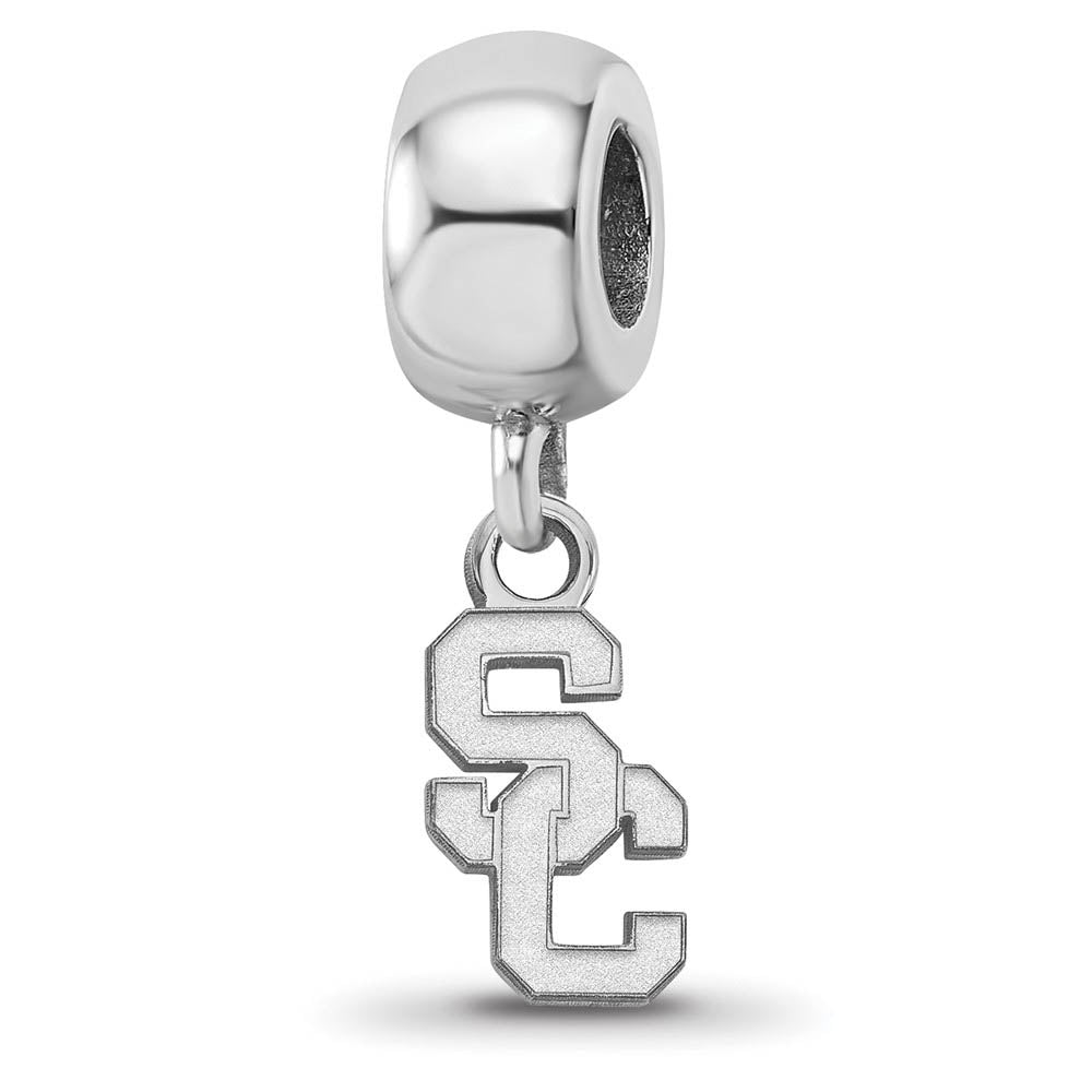 Sterling Silver Rhodium Plated U of Southern Calif XS Dangle Bead, Item B19067 by The Black Bow Jewelry Co.