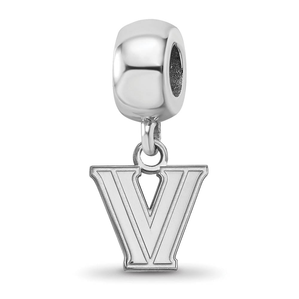 Sterling Silver Rhodium Plated Villanova Univ. XS Dangle Bead Charm, Item B19072 by The Black Bow Jewelry Co.