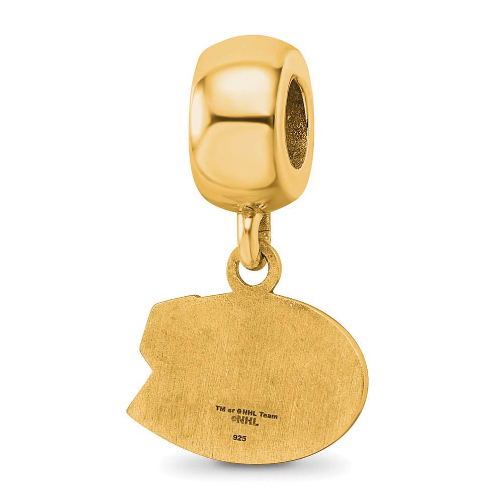 Alternate view of the 14KY Gold Plated Sterling Silver NHL Montreal Canadiens XS Dangle Bead by The Black Bow Jewelry Co.