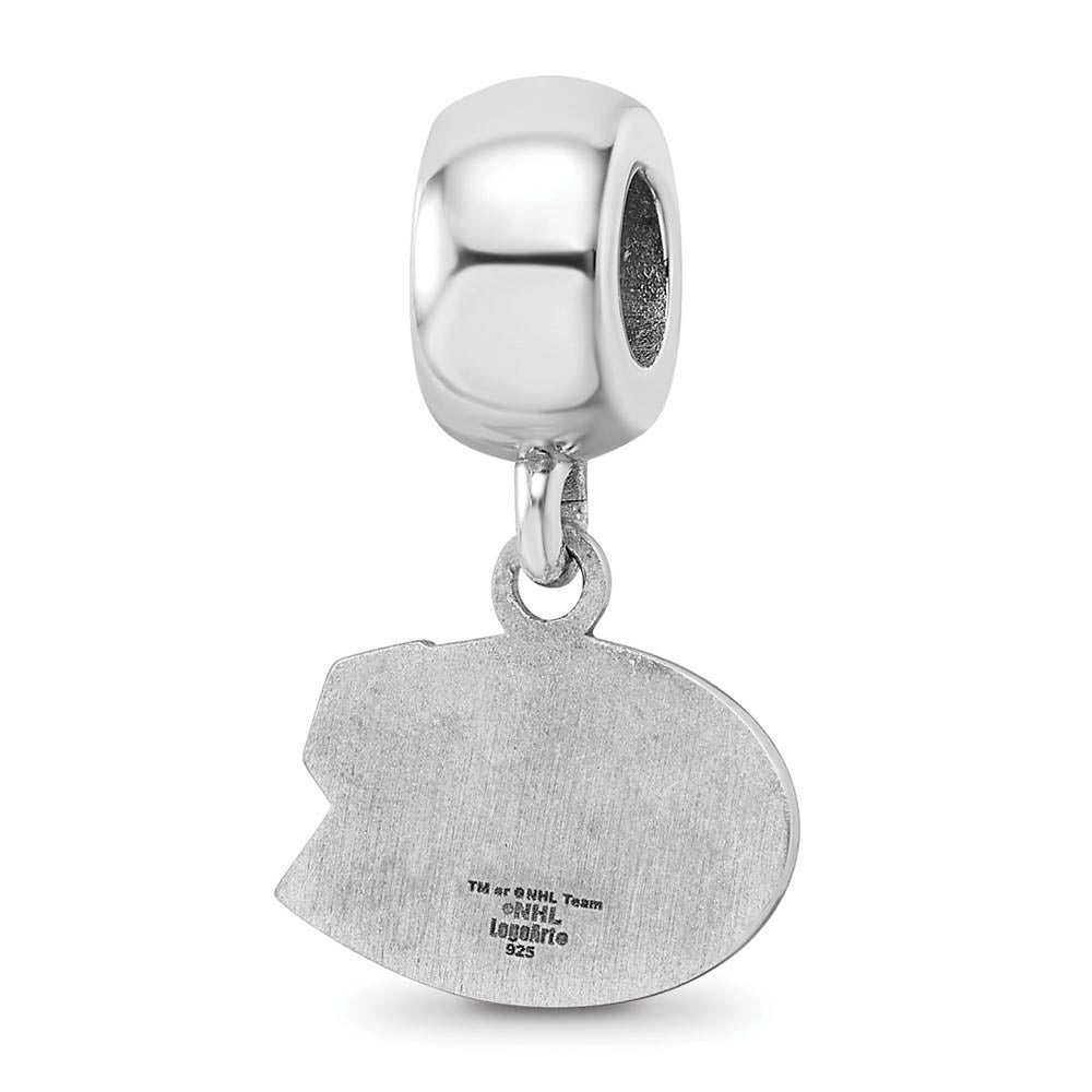 Alternate view of the Sterling Silver Rhodium Plated NHL Montreal Canadiens XS Dangle Bead by The Black Bow Jewelry Co.